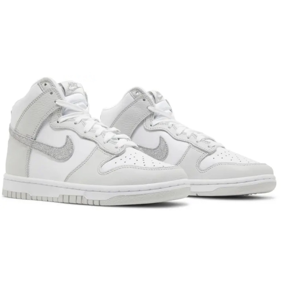Nike Women’s Dunk High “Silver Glitter” Sz 10